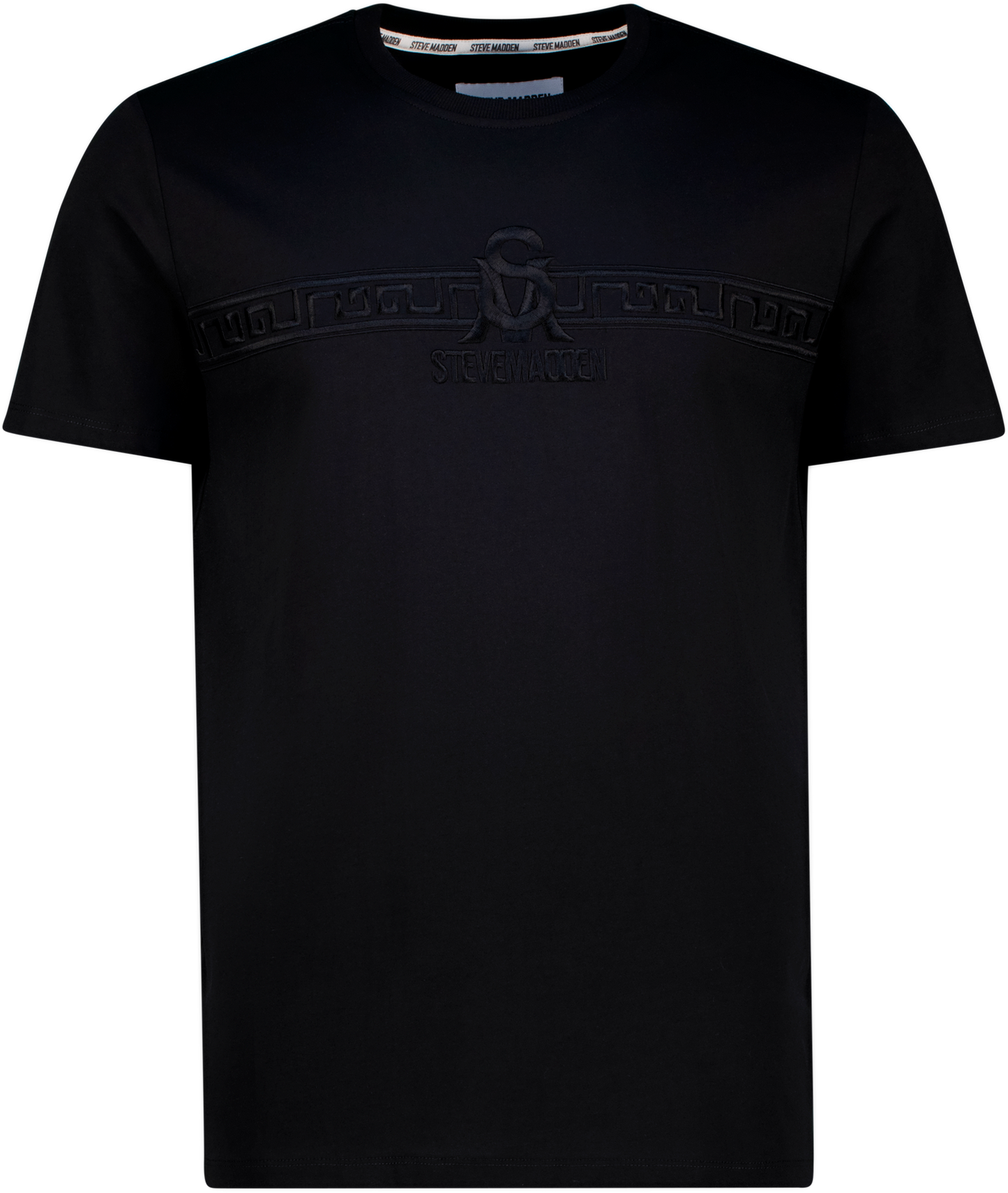 THOMAS BLACK CREW NECK LOGO T-SHIRT