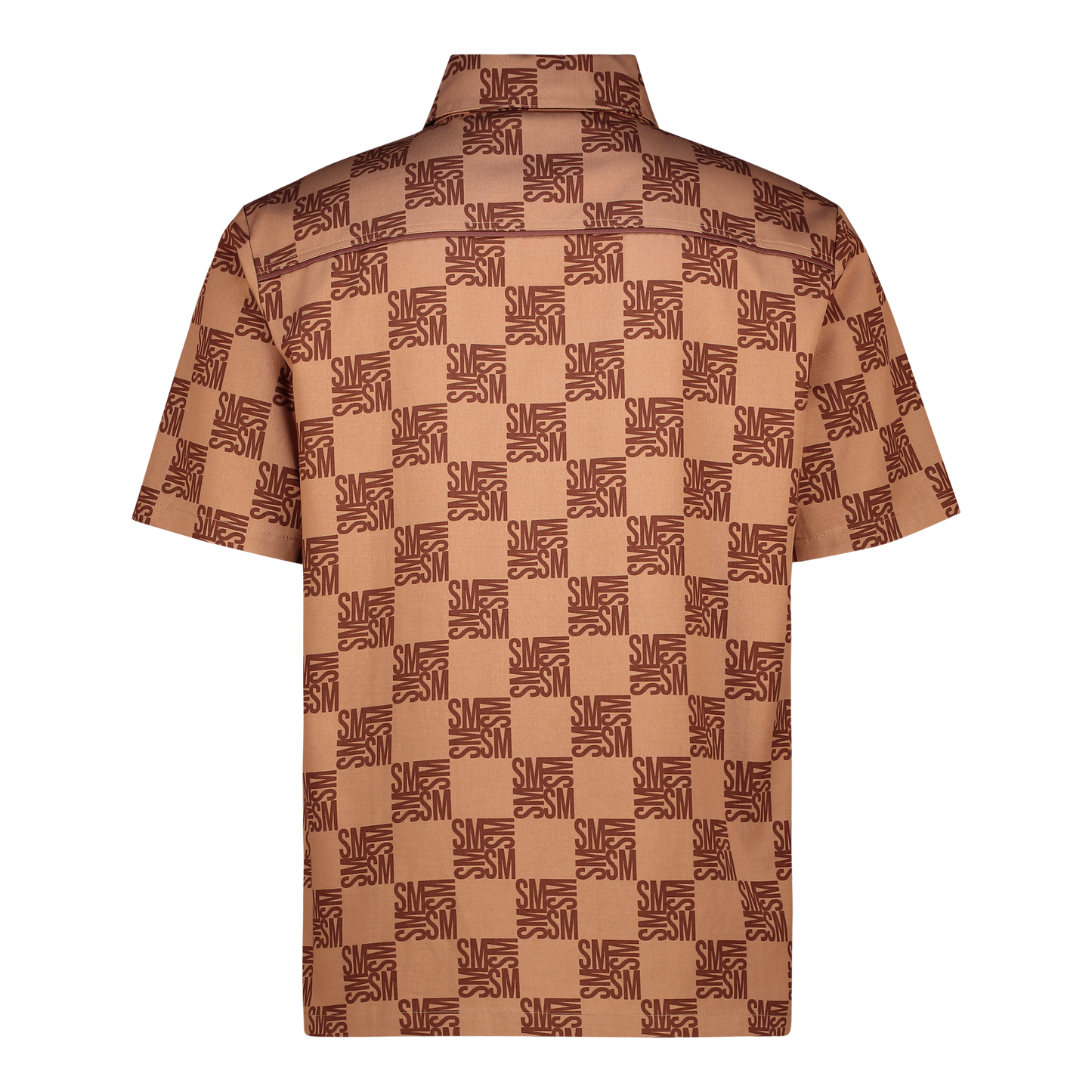 SILAS CAMEL CHECKER BLOCK SHIRT