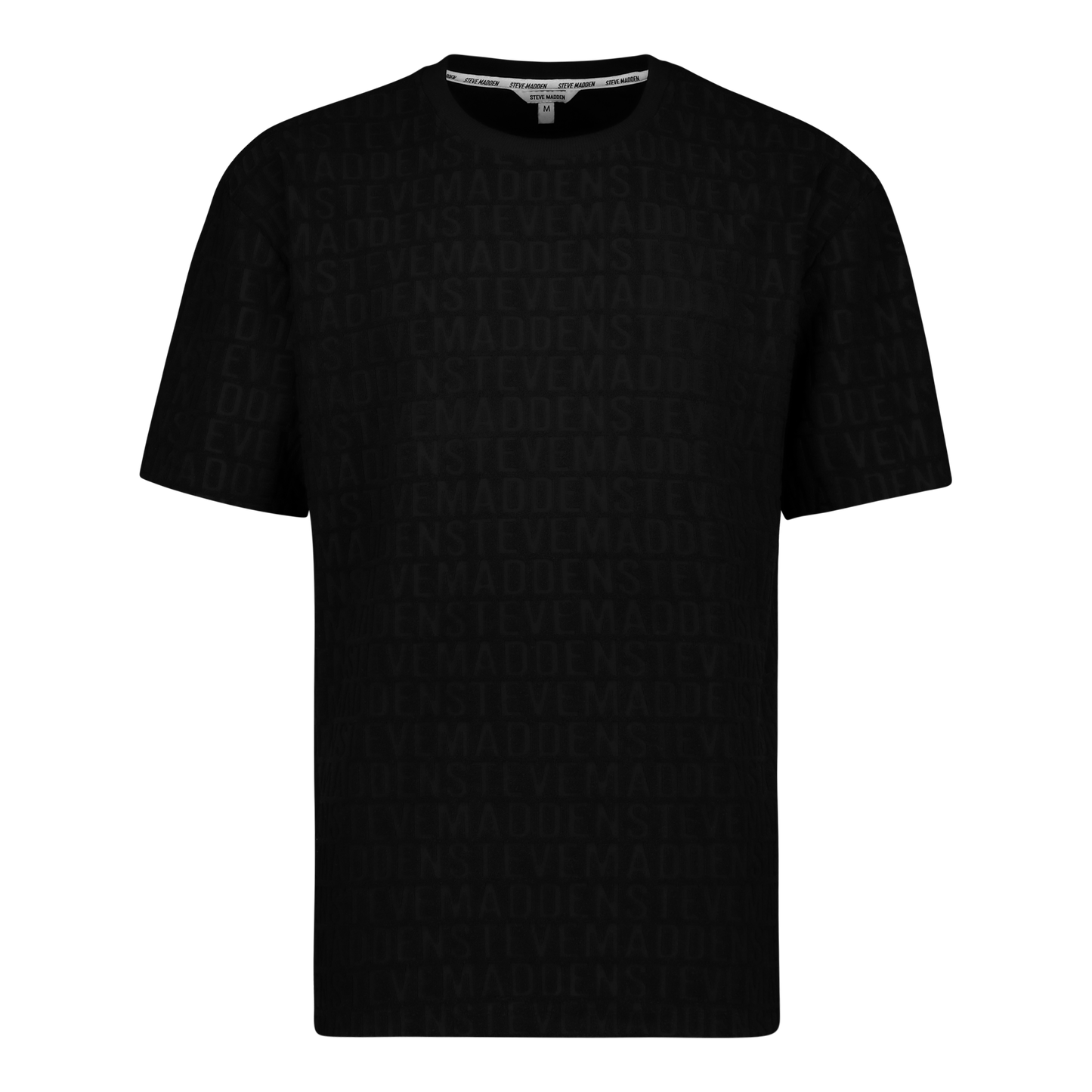 CALEB BLACK EMBOSSED T-SHIRT