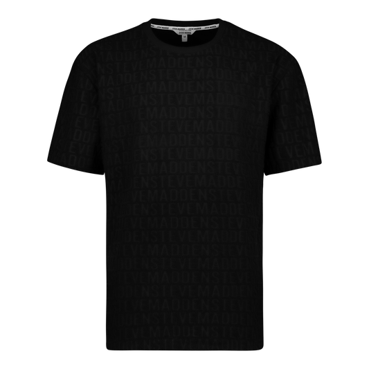 CALEB BLACK EMBOSSED T-SHIRT