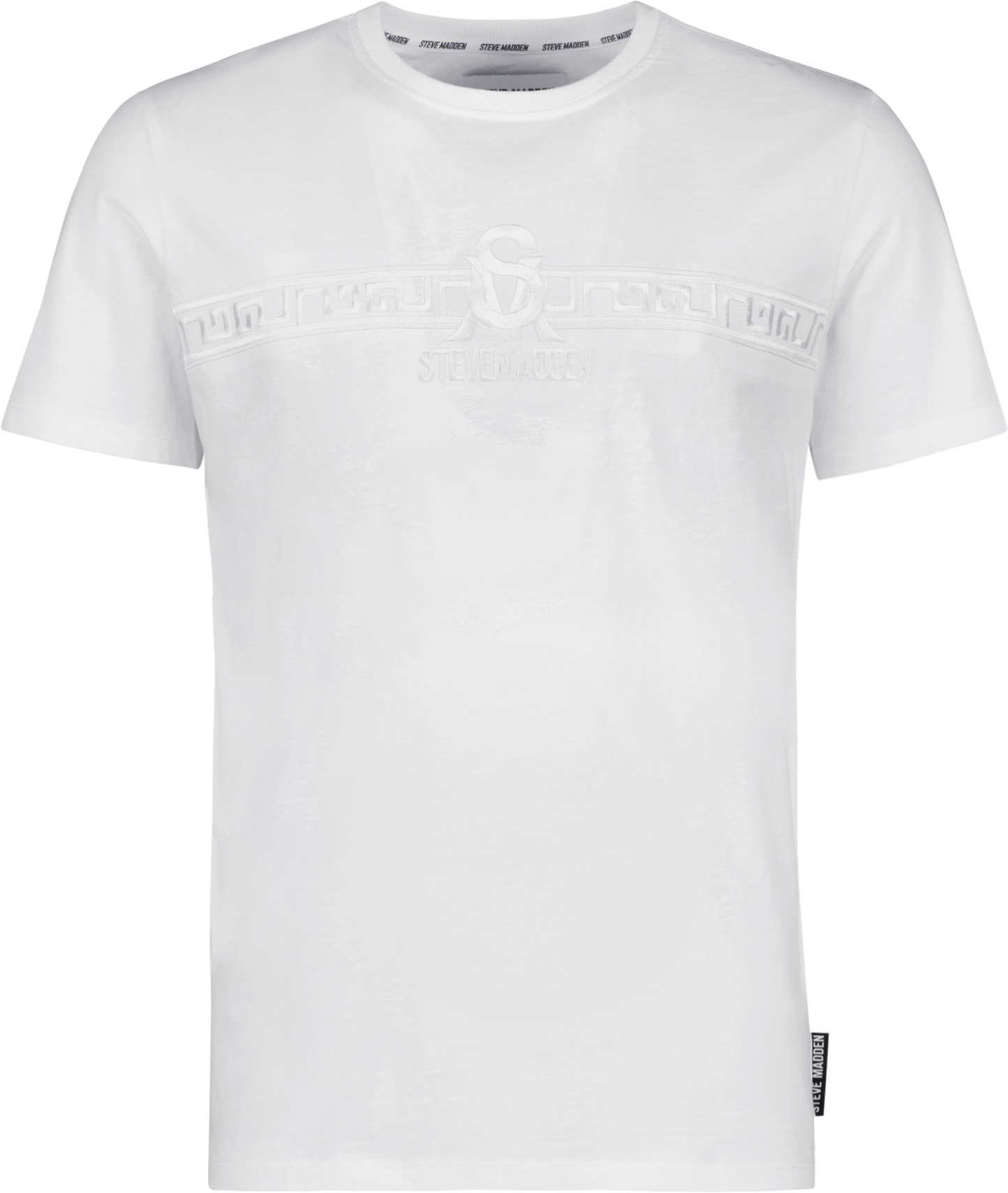 THOMAS WHITE CREW NECK LOGO T-SHIRT