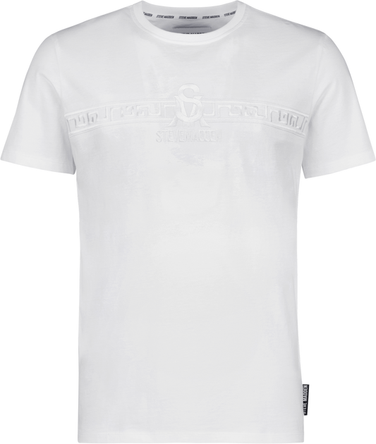 THOMAS WHITE CREW NECK LOGO T-SHIRT